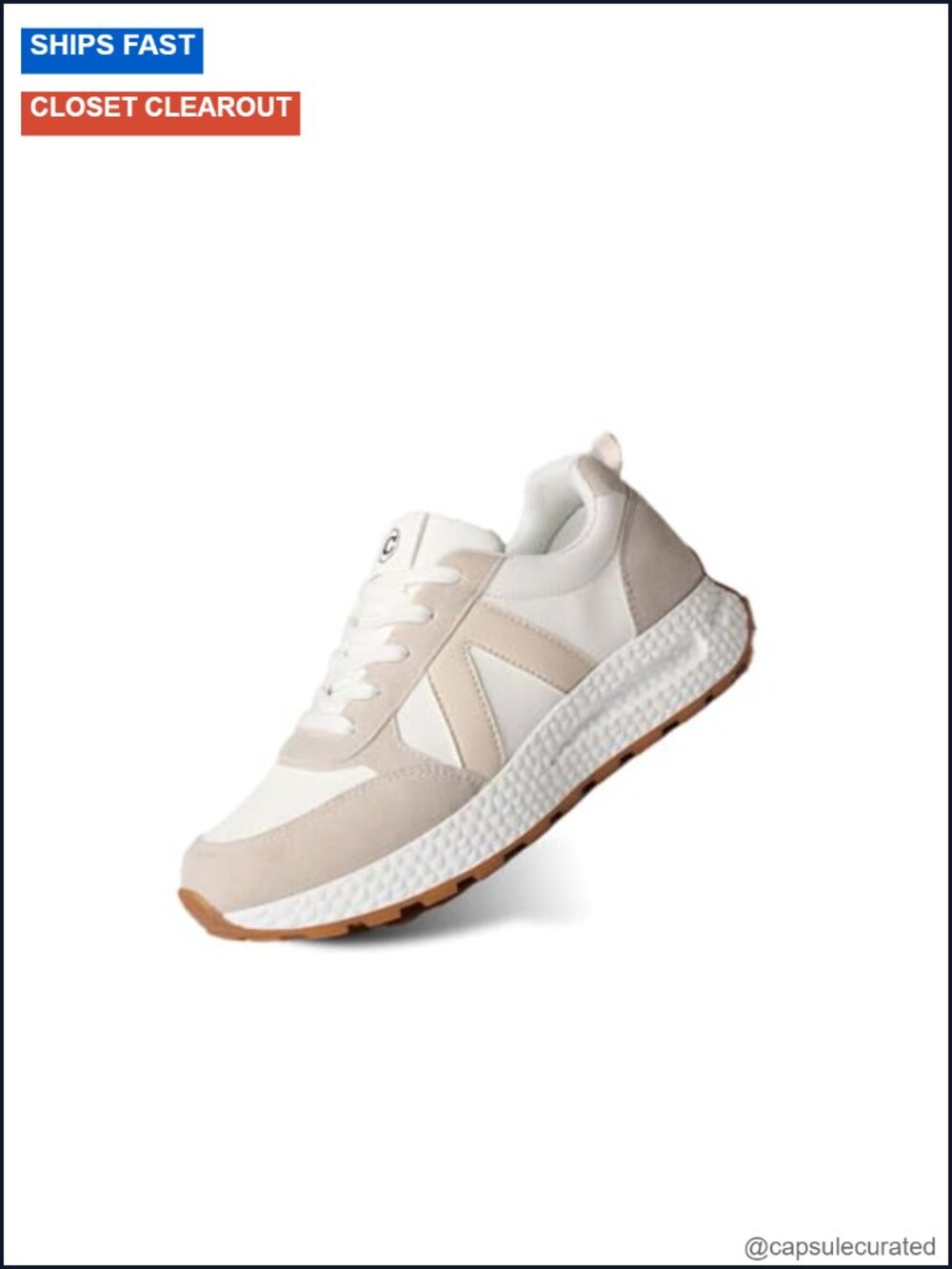 Women's Athletic Walking Shoes Platform Lace-up Comfortable Sneakers
